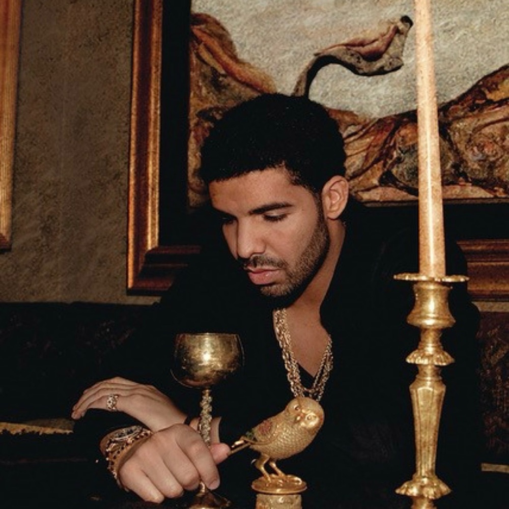 Drake Gold and Black Art Poster